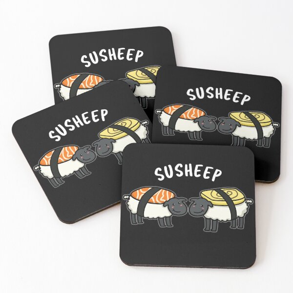 Item preview, Susheep Funny Sushi Sheep Puns (Dark BG) designed and sold by punnybone.