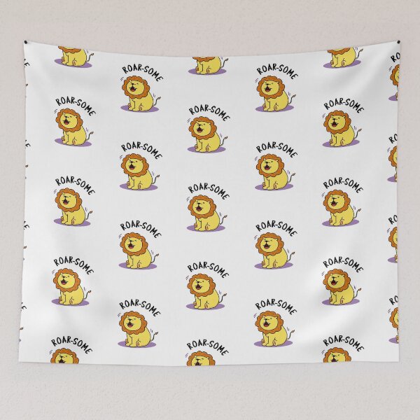 Item preview, Roarsome Funny Awesome Lion Puns  designed and sold by punnybone.