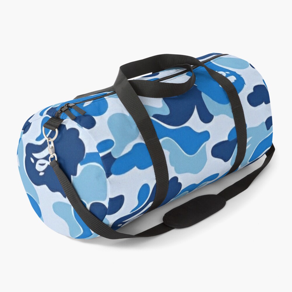 BAPE: Blue Mini ABC Camo Shark Bag