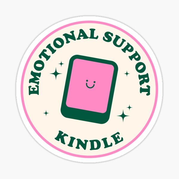 Emotional Support Kindle Stickers Cute Vinyl Book Stickers - Temu