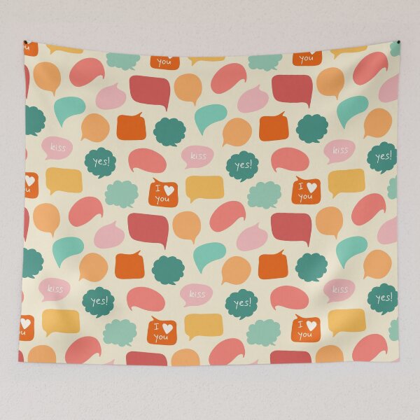 Item preview, Hand drawn different retro speech bubbles designed and sold by WonderworkLI.