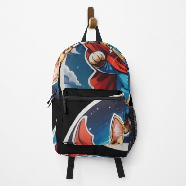 Item preview, Superhero Whiskers Flying Feline Adventure - A Cartoon Cat Soaring through the Night Sky with an Adorable Cape designed and sold by Akira Miyamoto.