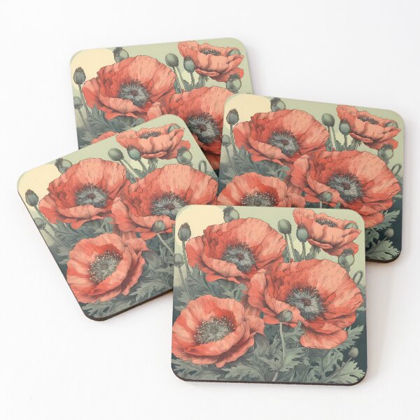 Item preview, Captivating Red Poppies  designed and sold by HouseOfRosy.