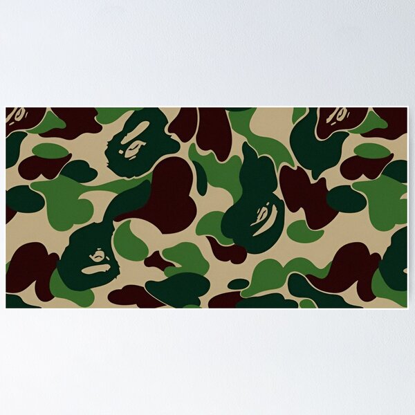 Bape Red Poster for Sale by Uwear Shop