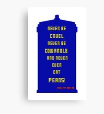 Twelfth Doctor Last Words Canvas Print