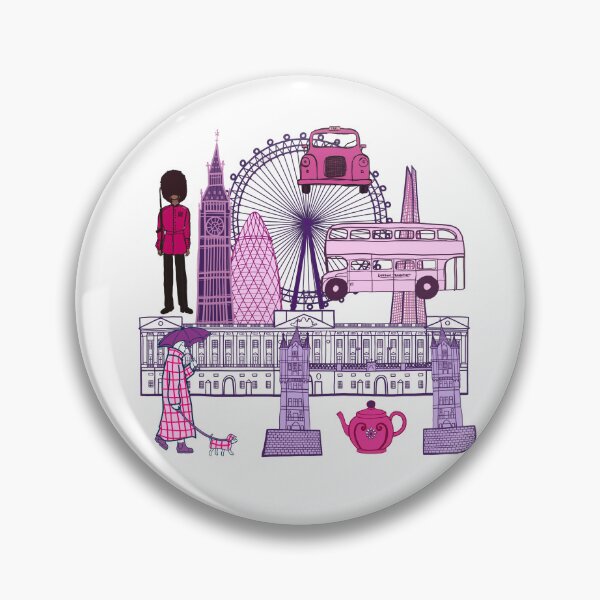 Item preview, London Collage in Pink designed and sold by esw22.