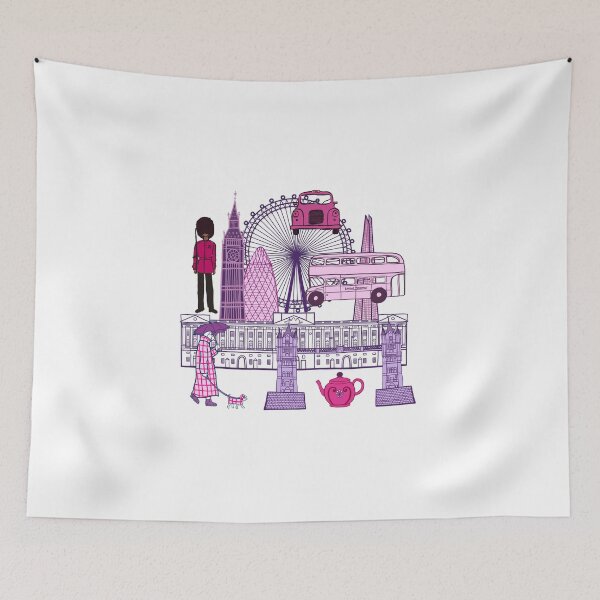 Item preview, London Collage in Pink designed and sold by esw22.