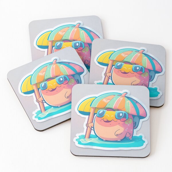Item preview, Funny summer creatures in sticker optics designed and sold by KCpixl.