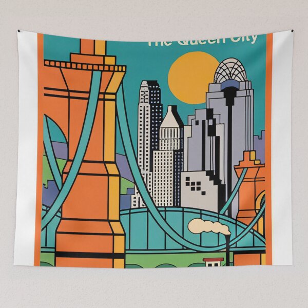 Item preview, Cincinnati Vintage Travel poster designed and sold by llarrydavis301.
