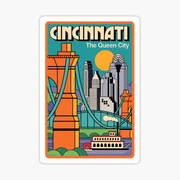Item preview, Cincinnati Vintage Travel poster designed and sold by llarrydavis301.