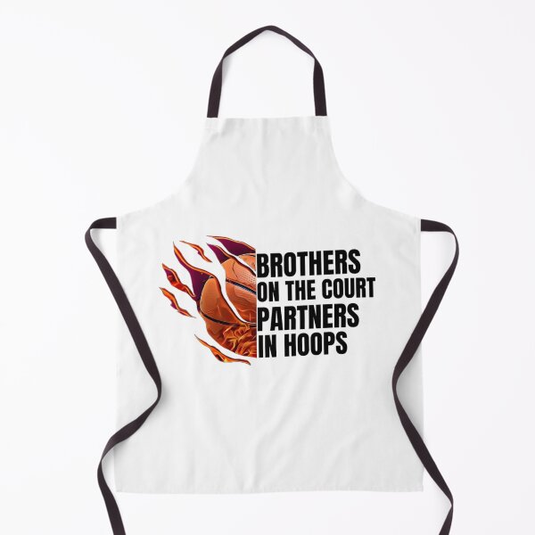 Item preview, Brothers On The Court, Partners In Hoops, Basketball Brother, ball, flames, graphic, text, black, quotes, fan, brother, fire, basketball player. designed and sold by Alterock Designs.