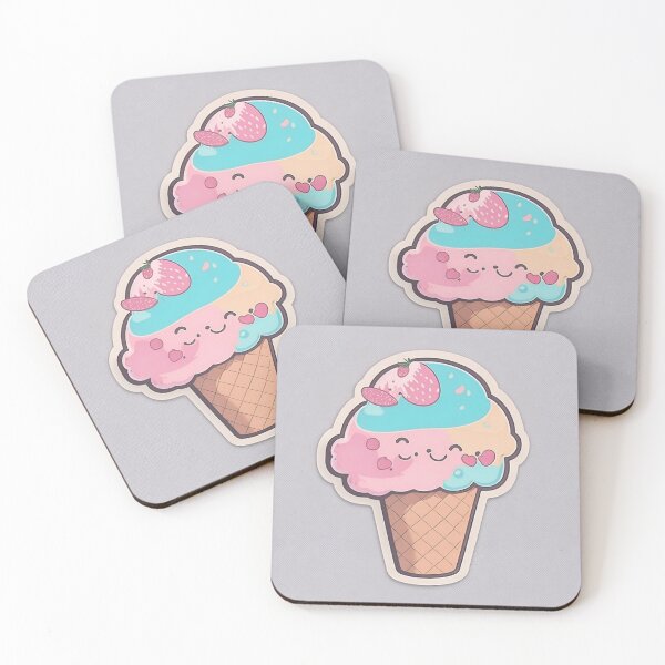 Item preview, Delicious sticker-look ice cream designed and sold by KCpixl.