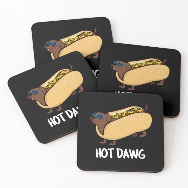 Item preview, Hot Dawg Funny Hot Dog Puns (Dark BG) designed and sold by punnybone.