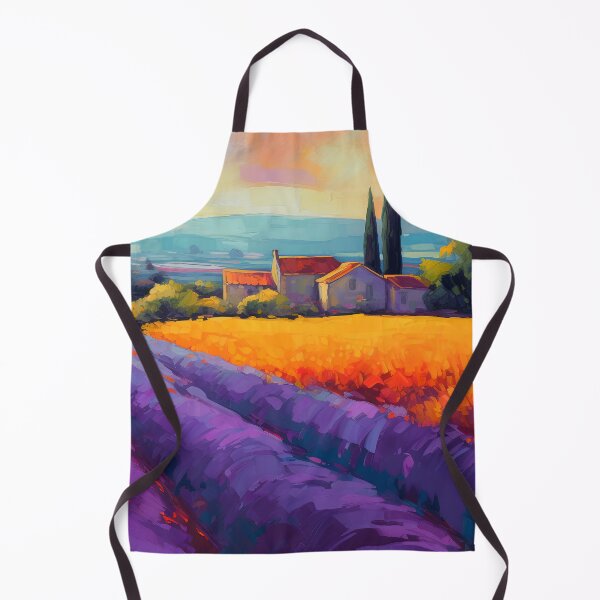 Item preview, Lavender fields in French countryside landscape 6 designed and sold by Red Witch Art.