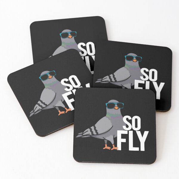 Item preview, So Fly Funny Pigeon Puns (Dark BG) designed and sold by punnybone.