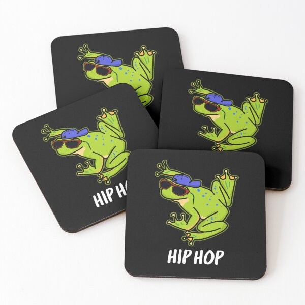 Item preview, Hip Hop Funny Frog Puns (Dark BG) designed and sold by punnybone.