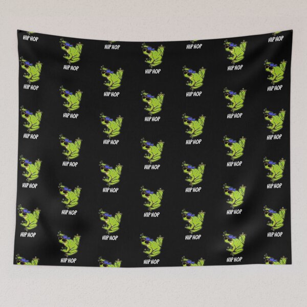 Item preview, Hip Hop Funny Frog Puns (Dark BG) designed and sold by punnybone.