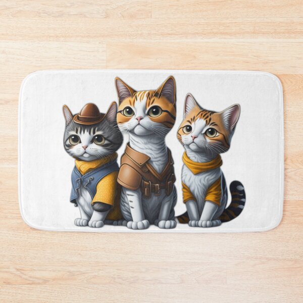 Item preview, 3 cute cartoon style cats By Jonathan P. and AI designed and sold by JonathanP514.