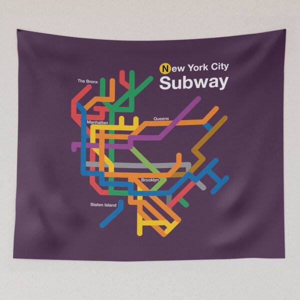 Item preview, NYC Subway diagram	 designed and sold by afypgzcstc8.