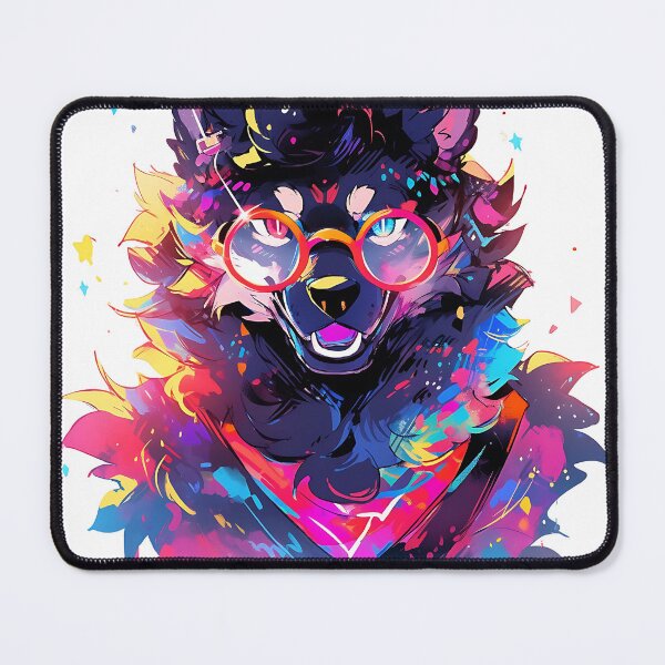 Item preview, Dichromatic Wolf with Glasses designed and sold by IvattaviCreates.