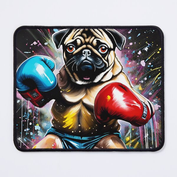 Item preview, Pug Boxer in Boxing Stance designed and sold by Ameiva-Apparel.
