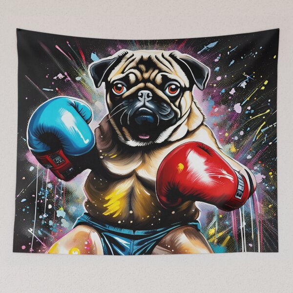 Item preview, Pug Boxer in Boxing Stance designed and sold by Ameiva-Apparel.
