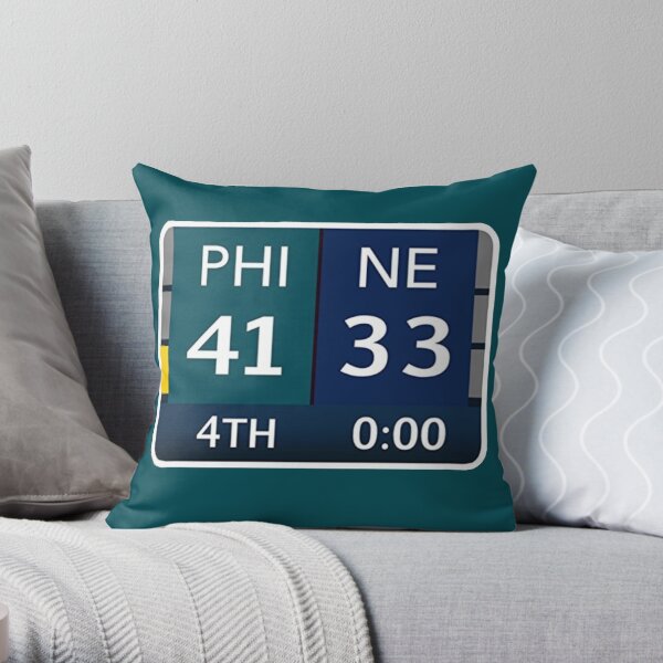 EAGLES SUPER BOWL CHAMPS (Scoreboard- 41-33) Throw Pillow