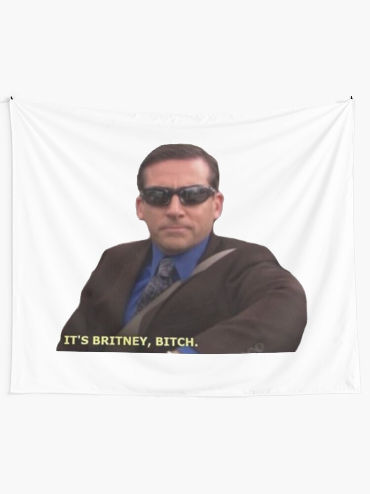 Alternate view of Michael Scott Meme Funny Tapestry