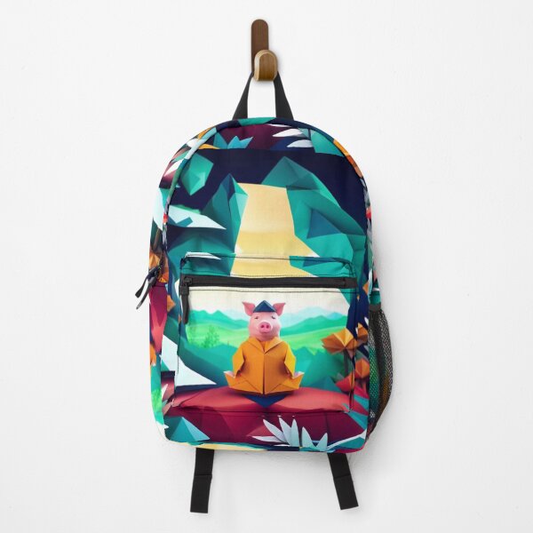 Item preview, Mindful enthusiast (Pig) - Origami Edition. - AI generated Art. designed and sold by TheMindfulExpat.