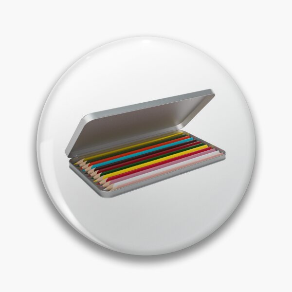 Item preview, Row of Pencil in rainbow colors in open aluminum box  designed and sold by Hammadalikhn.