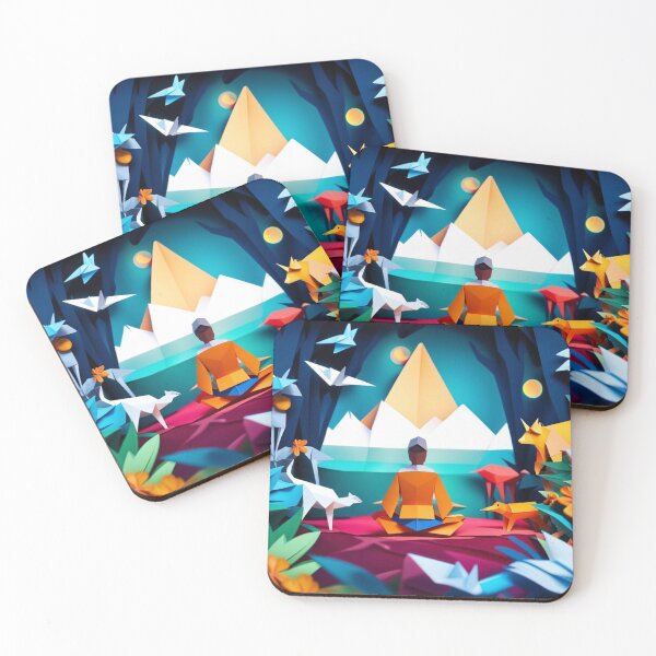 Item preview, Mindful enthusiast - Jungle - Origami Edition. - AI generated Art.  designed and sold by TheMindfulExpat.
