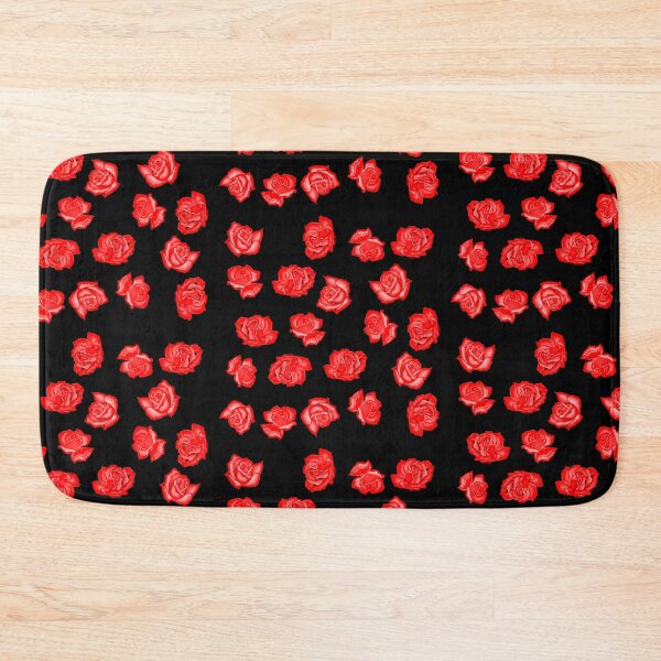 Item preview, Very red and small roses on black background designed and sold by FlowerandDesing.