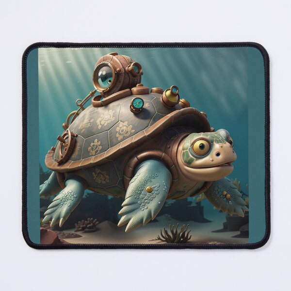 Item preview, Steampunk Sea Turtle Art Painting Design Print designed and sold by randomtdesigns.