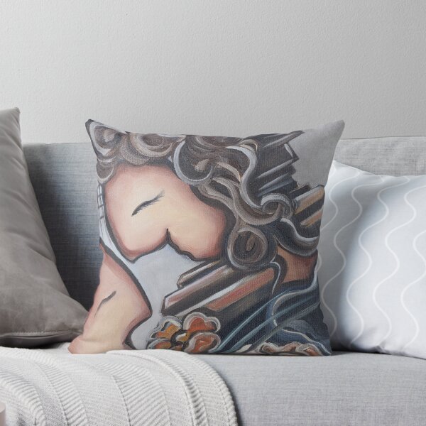 Our Path - Contemporary Naïve Art - Visual Arts Throw Pillow