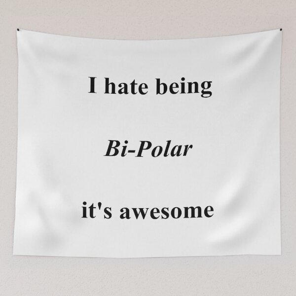 Item preview, I hate being bi-polar it's awesome in black and white By Jonathan P. designed and sold by JonathanP514.