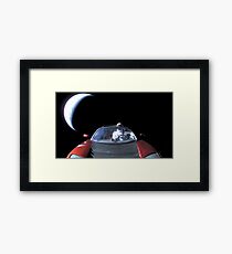 SpaceX's Starman Leaving Earth Behind Framed Print