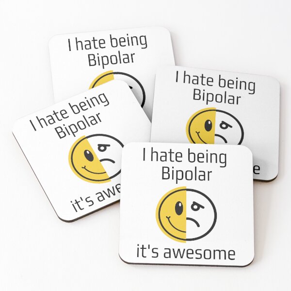 Item preview, I hate being bipolar it's awesome/ smiley face and sad face designed and sold by chatzous.