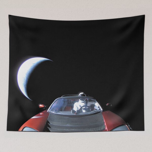 Item preview, The SpaceX Starman Leaving Earth Behind designed and sold by bobbooo.