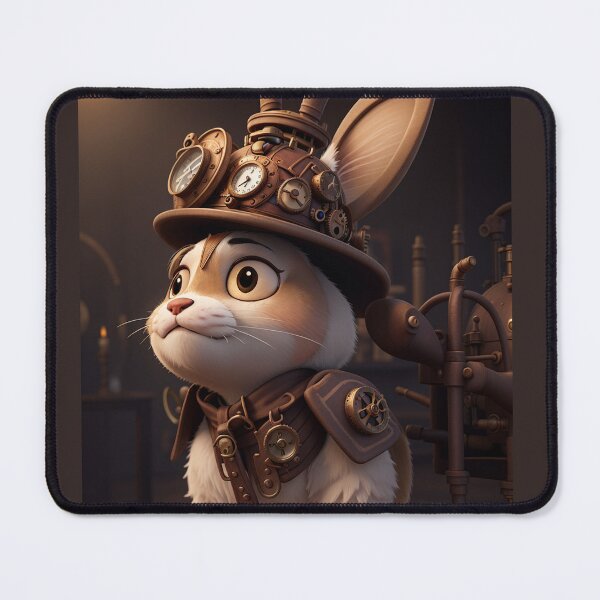 Item preview, Steampunk Rabbit Bunny Art Painting Design Print designed and sold by randomtdesigns.