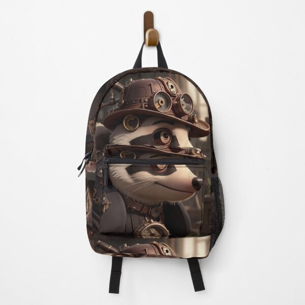 Item preview, Steampunk American Badger Art Painting Design Print designed and sold by randomtdesigns.
