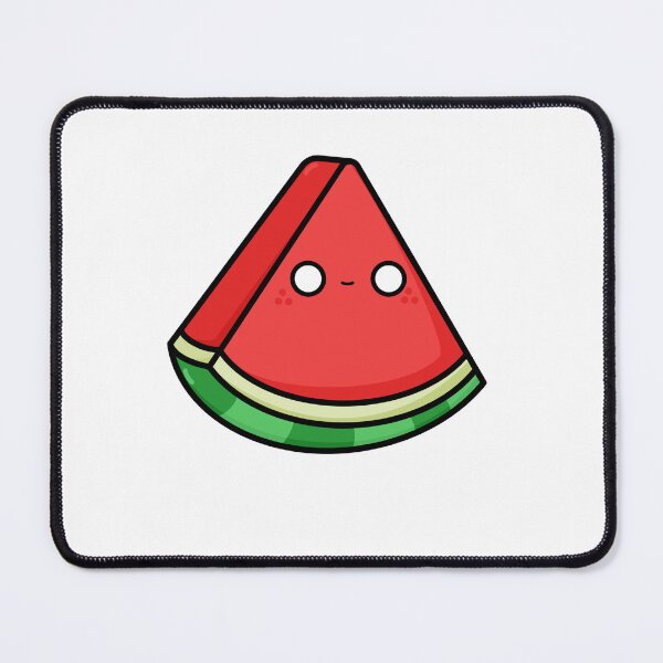 Item preview, Awkward Kawaii Cartoon Watermelon Illustration designed and sold by cookingwithten.
