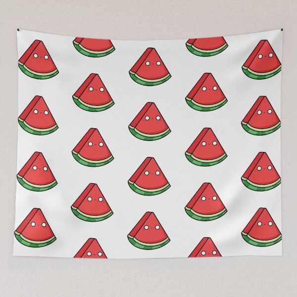 Item preview, Awkward Kawaii Cartoon Watermelon Illustration designed and sold by cookingwithten.