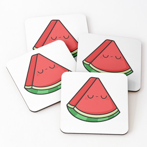 Item preview, Sleeping Kawaii Cartoon Watermelon Illustration designed and sold by cookingwithten.