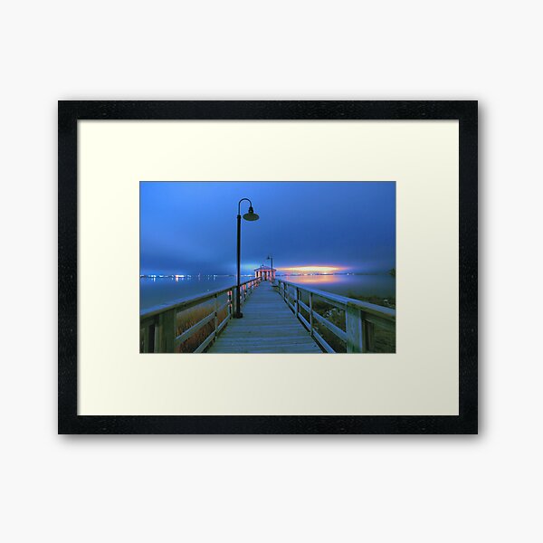 blue nights Framed Art Print