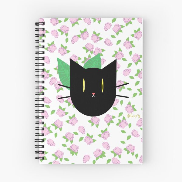 Aperçu de l'œuvre Motif de chat noir fleur créée et vendue par FariiShop.