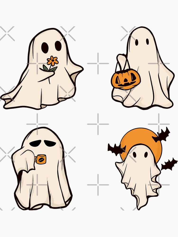  GI Halloween Stickers Cute But Spooky, Stickers for Halloween  Girls, Cute Ghost Ghoul Pumpkin Bat Spider Kawaii