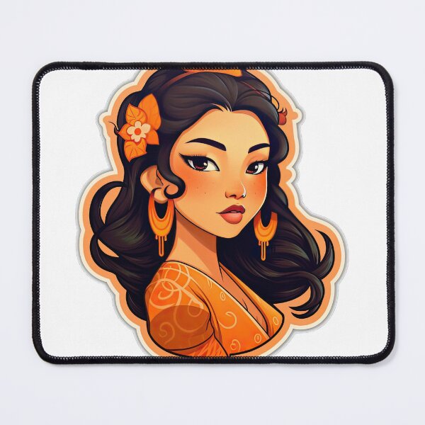 Item preview, Japanese Queen Japanese Princess Wearing Orange designed and sold by PrincessJessieJ.