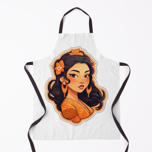 Item preview, Japanese Queen Japanese Princess Wearing Orange designed and sold by PrincessJessieJ.