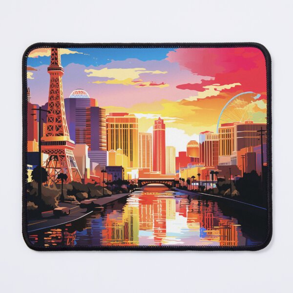 Item preview, A Pop Art Travel Print of Las Vegas - Nevada US designed and sold by StudioRedKoala.