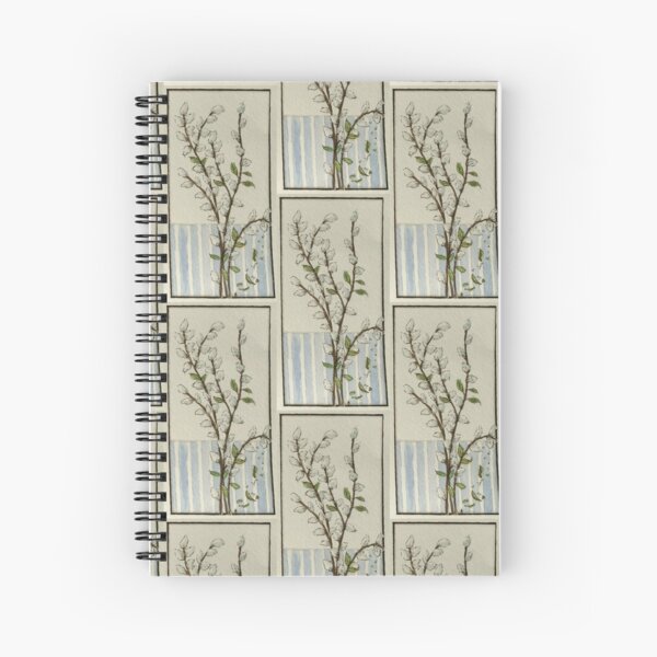 Pen Strips Series #6 Pussy Willows Spiral Notebook
